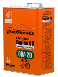 Масло моторное  0W-20  AUTOBACS ENGINE OIL API SN ILSAC GF-5 SYNTHETIC (4л)