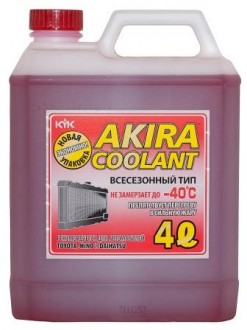 Антифриз готовый  AKIRA Coolant -40°C красный (4л)